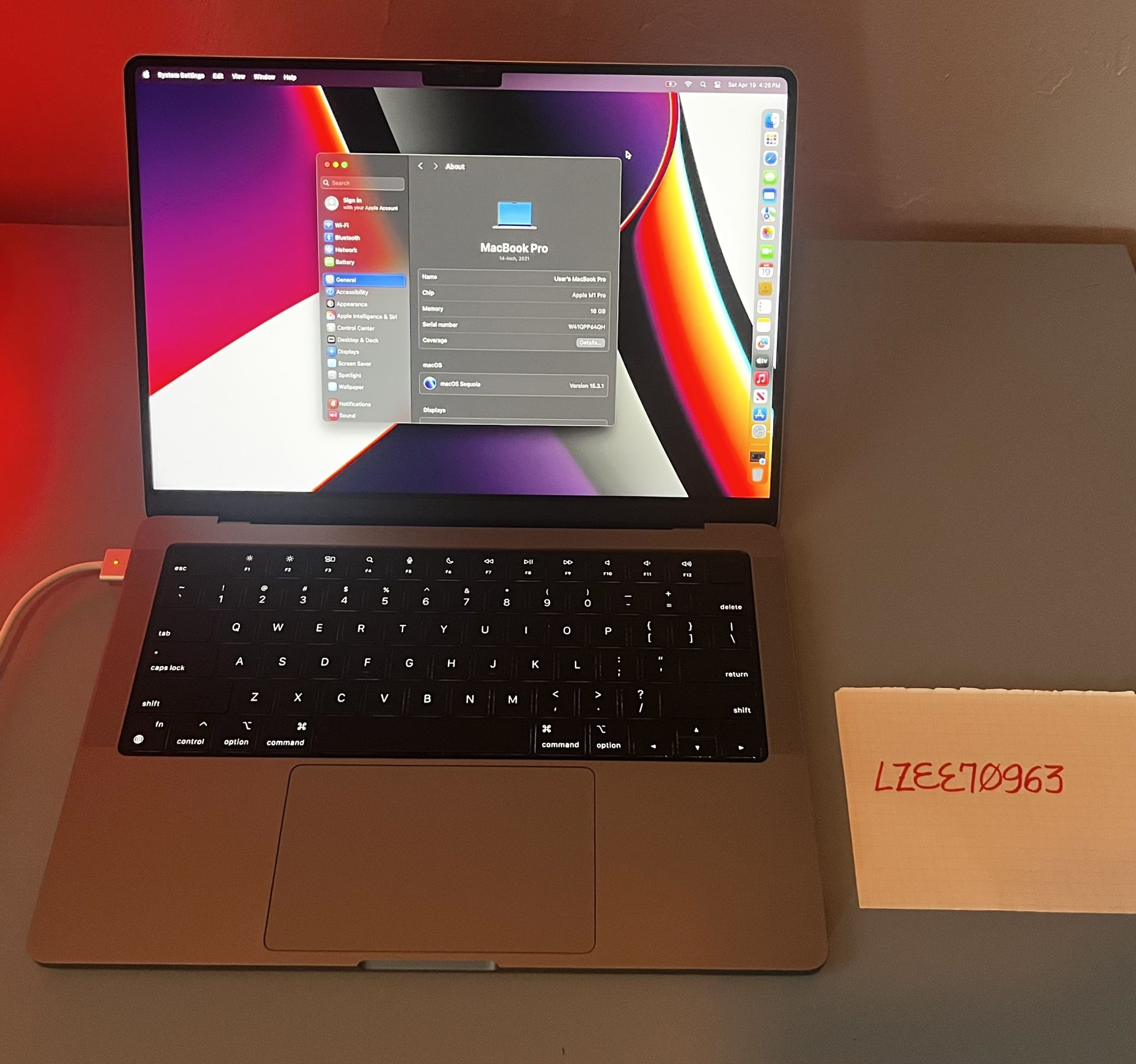 2021 Mac M1 Pro 10-core 1TB 16GB
