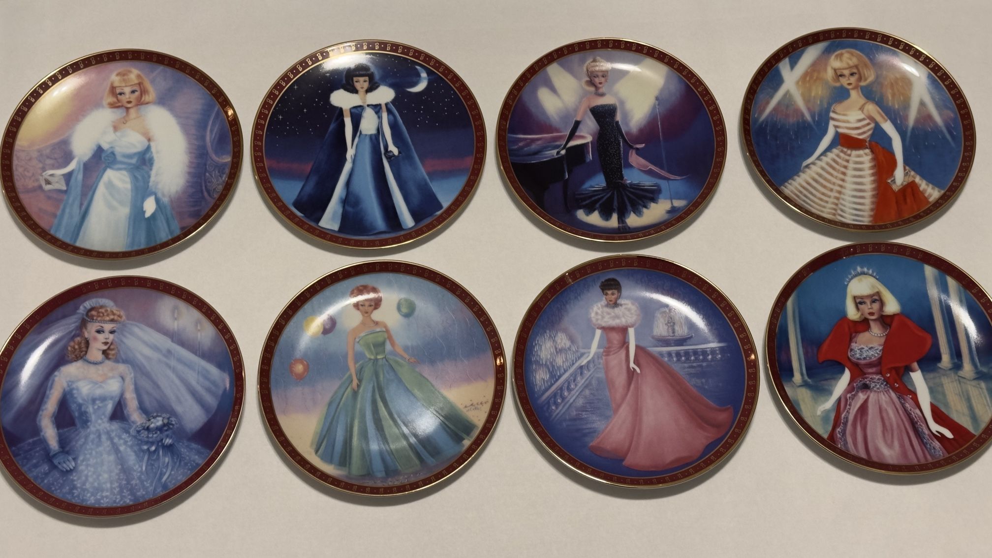 Barbie Vintage Plates LOT of 8