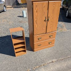 Armoire Dresser And Small Video Or Book Stand For Free