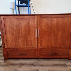 queen muphy bed console