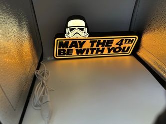 Storm Trooper May the 4th Illuminated Display | High-Detail 3D Printed LED Light