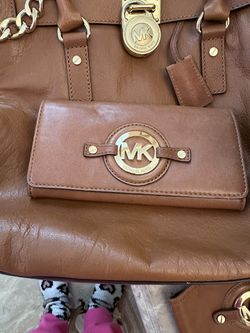 Micheal kors Hamilton Large Purse..acorn Brown Color..wallet And Boots 
