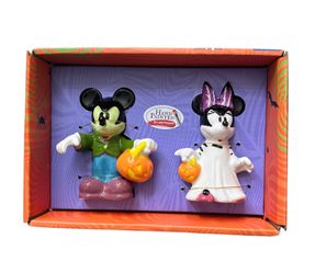 Disney Mickey And Minnie Mouse Halloween Salt & Pepper Shakers