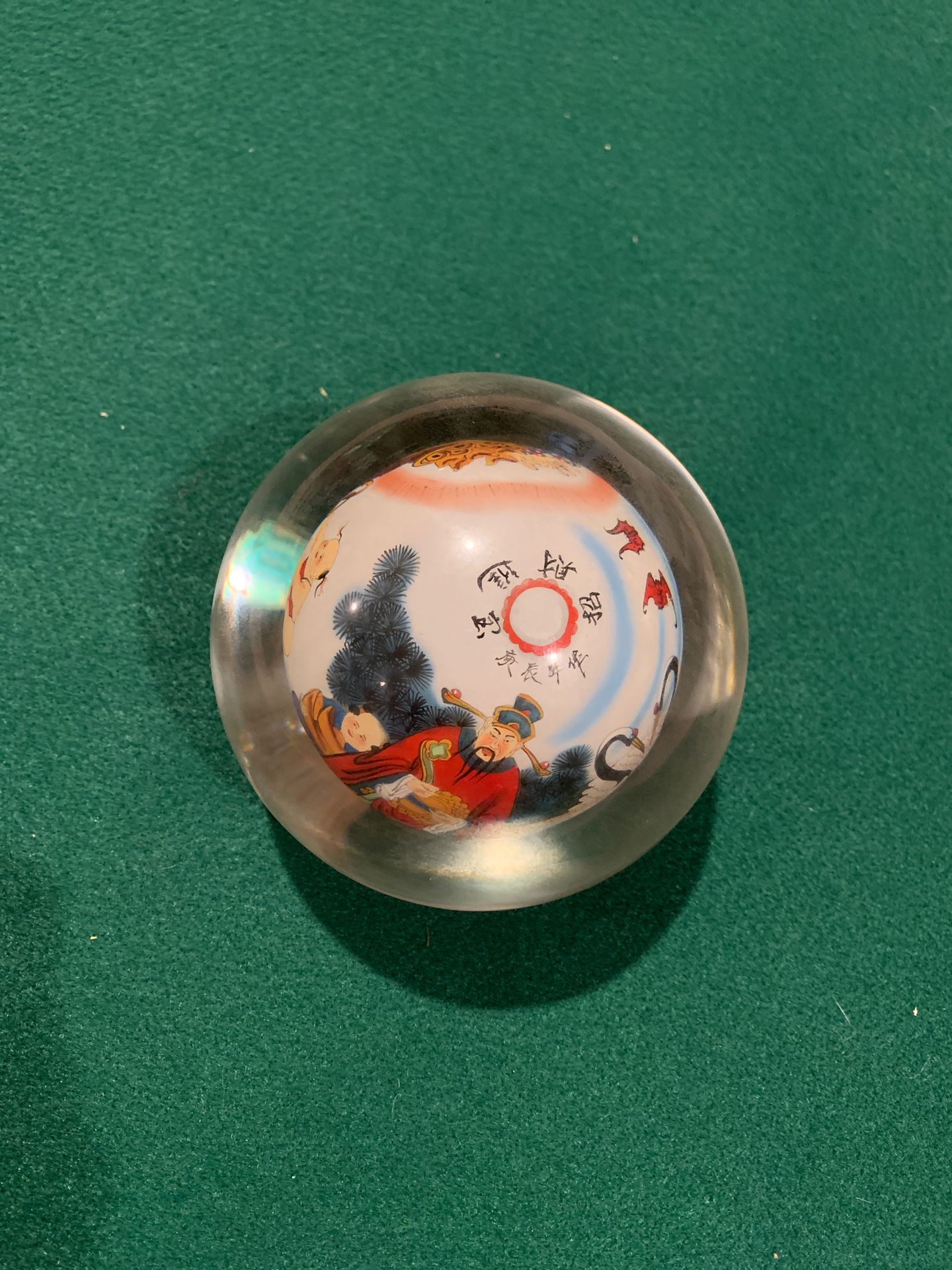 Reverse Paint Glass Orb