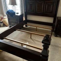 Bedroom Set (Bed, End Tables, & Armoire)