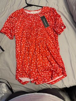 Red blouse size small with tags