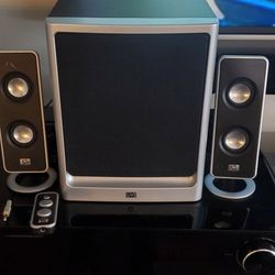 HP 2.1 Powered Speaker System – Massive Bass, Clean Sound – $60 OBO