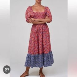 $89 NEW 🎀HOUSE OF HARLOW 1960 Smocked Floral Midi DRESS. Size S-$89🎀
