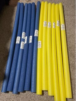 Twelve BRAND NEW Pool Swim Noodles 48”
