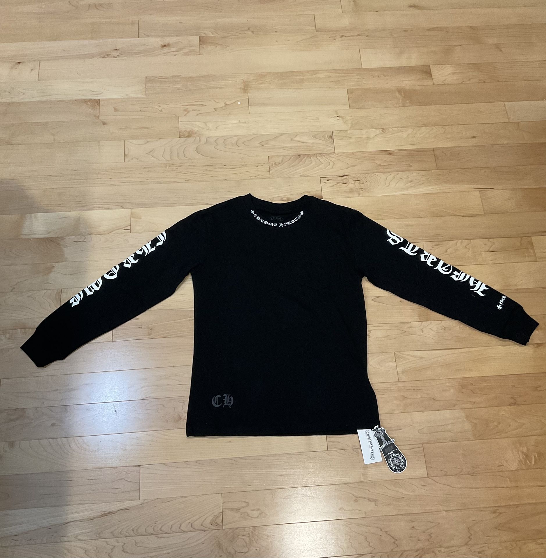Chrome Hearts Baseball T-Shirt BlackLong Sleeve