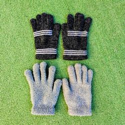 Children's Size Large 8-14yrs Soft Warm Fleece Polyester 2-Glove Paired Set New