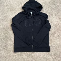 Black Gap Zip Hoodie Size (M)