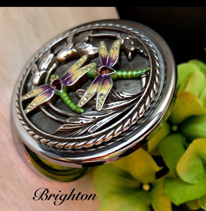Brighton Dragonfly Rose Garden Compact Mirror