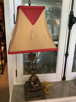 Bronze Monkey Table Lamp