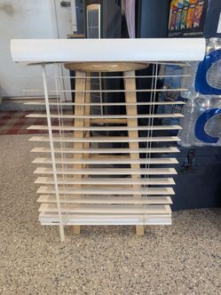 White Vinyl Window Blinds 22 x 36 (set of 2)