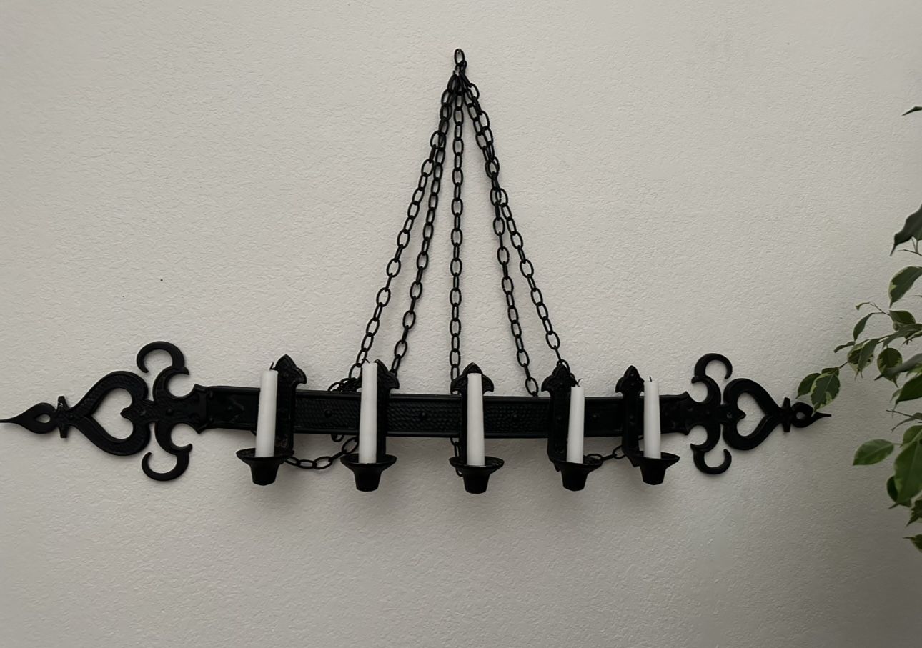 Vintage Curved Candelabra Wall Sconce Candle Holder