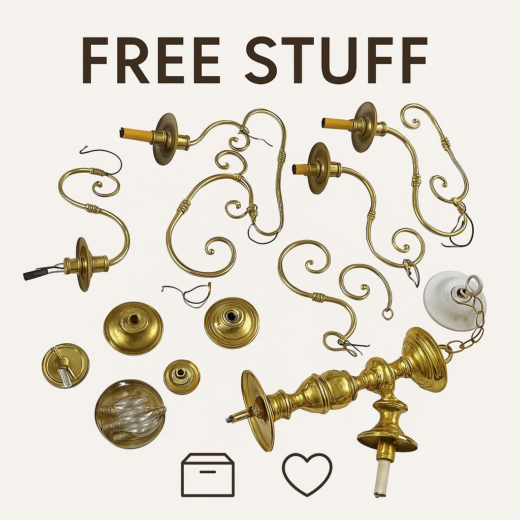 Gold Chandelier & Sconce Parts – Perfect for Decoration or Restoration – FREE!
