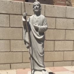 New San Judas Made Out Of Cement Beautiful Yard Decoration 