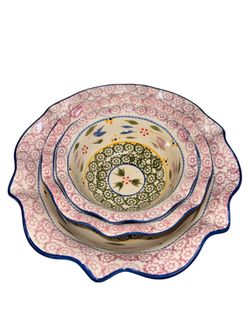 Temp-tations Old World 4-Piece Scalloped Nesting Bowl Set