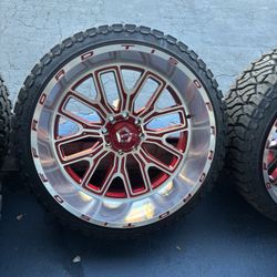 26x14.  TIS. WHEELS AND   35” TIRES.  8x165. 