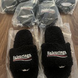 Balenciaga Fur Slides 