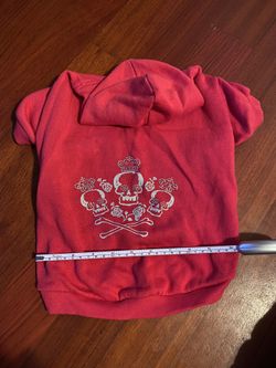 Pink Skull Dog Hoodie