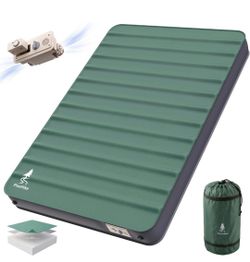 2 Person Full Size Camping Sleeping Pad, 4" Thick Memory Foam Mat
with Built-in Electric Pump, 9.5 R-Value Insulated Double Air Mattress Sleeping Pads