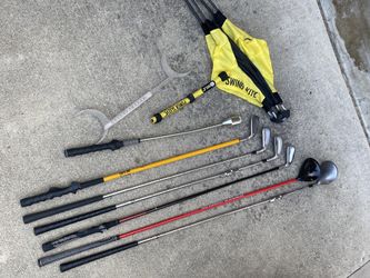 Bundle of Golf Training Aid Clubs/Devices