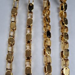 10 Yards Bike Link Chain: Electro Plated Gold Chain. cadena de enlace de bicicleta: En Baño De Oro.