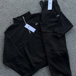 Alo Quarterzip Set Black
