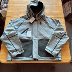 New Nike Tech Storm Fit Hooded Hoodie Rain Jacket Light Army M Medium (Like L Large)