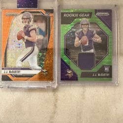 J.J. McCarthy 2 Card Rookie Lot !!