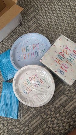Birthday (blue and white) for 50 guests