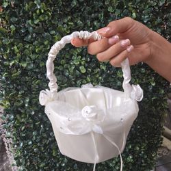  Ivory Flower Girl Basket