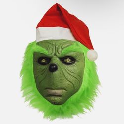 Latex Mask Horse Green Monster Santa Claus for Christmas, Halloween & Holiday