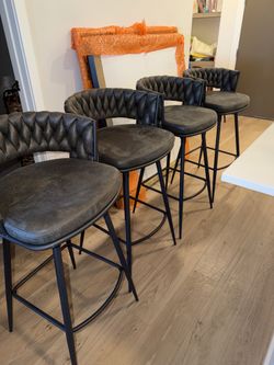 bar stools 4 dark gray