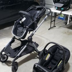 Evenflo Pivot Modular Travel System with LiteMax Infant Car Seat with Anti-Rebound Bar

