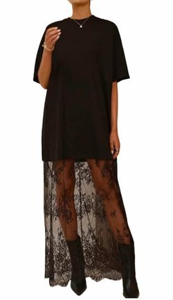 Women's Floral Lace Maternity Maxi T-Shirt Dress Size L 12-14