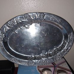 WILTON ARMETALE Oval Pewter Serving Platter 