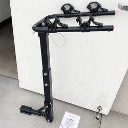 $55 (Brand New) Tilt Folding 2-Bike Mount Rack Bicycle Carrier for 1-1/4” and 2” Hitch Cars 70lbs Capacity
