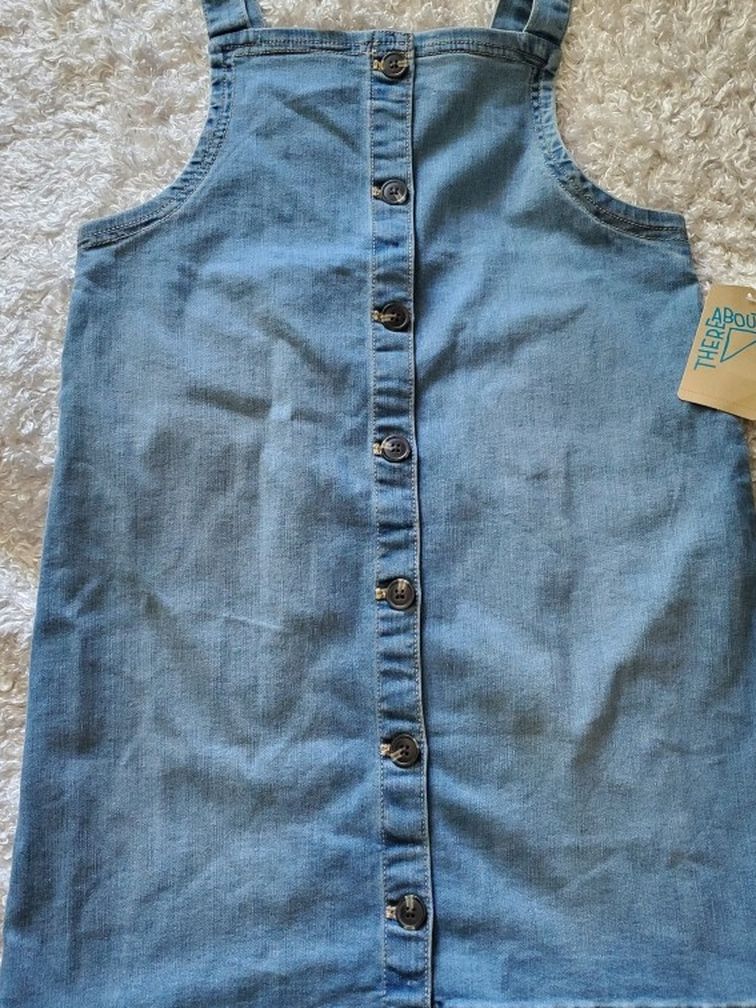 Denim Dress Overall For Girls 