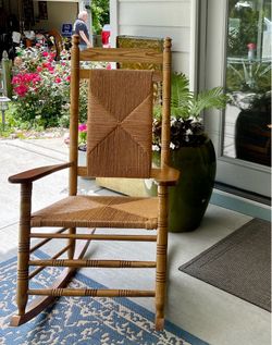 Cracker Barrel Oak rocking chair. Adult. Like new