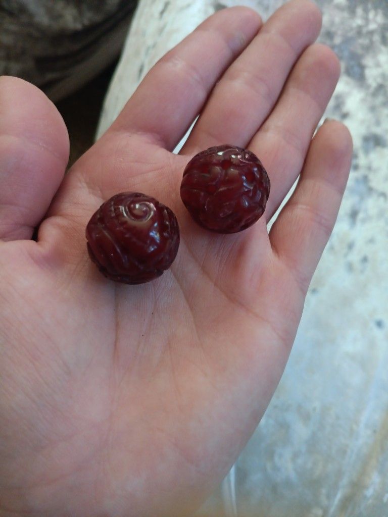 Hand Carved Ancient Carnelian Beads