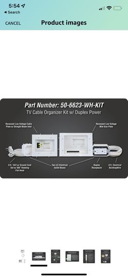 DataComm 50-6623-CON-KIT Flat Panel TV Cable Organizer Kit