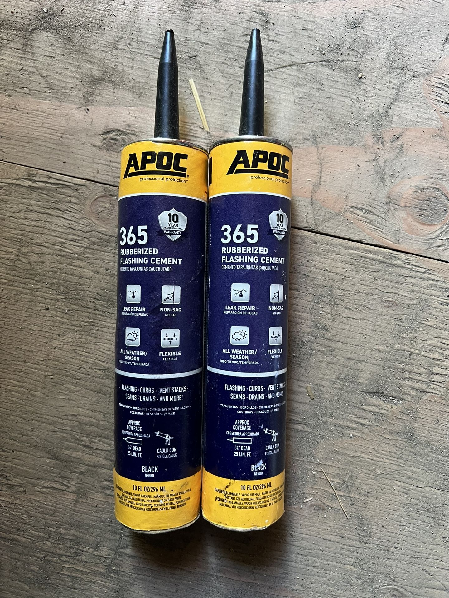 APOC 365 10-oz Fibered Cement Roof Sealant Black Color