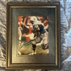Earl Campbell Autographed Framed Photo with Authentication