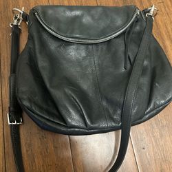 Buttery Black Pebbled Leather MARGOT Handbag