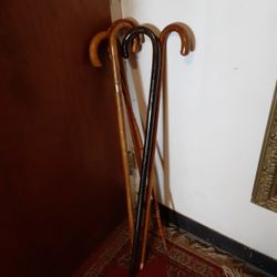 5 Wooden Walking Canes