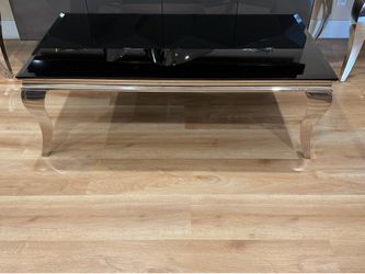 Modern Black Glass Coffee Table Set – Coffee Table + 2 End Tables