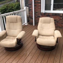 2 Swivel Recliner Chairs
